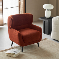 Fauteuil simple en tissu décontracté, options multicolores, fauteuil inclinable en fausse fourrure, chaise de lecture minimaliste pour balcon