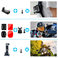 Kit d'accessoires universel 50 en 1 pour caméra d'action GoPro Hero DJI Osmo 6 Insta360 Supports Sangles Sports de plein air Vlogging Cyclisme