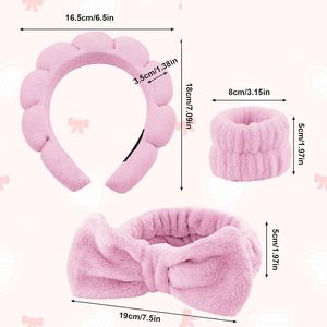 Diademas Elásticas con Lazo, Antideslizantes, de Tela, para Lavar la Cara, con Esponja de Maquillaje Rosa, Unisex, con Etiqueta de Logotipo Personalizado - Product Image 2