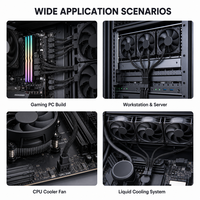 Kipas Pendingin CPU 12V 3/4 Pin SW, Pemisah Berbentuk Y 4-Arah, Modulasi Lebar Pulsa, Isolasi PVC, Hub Chassis Komputer Elektronik