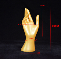 Mannequins de visage et de mains en or avec aimant en plastique pour l'affichage de bijoux, colliers, bagues, montres