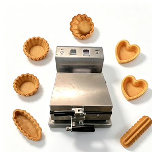 Machine à gaufrettes électrique <span class=keywords><strong>professionnelle</strong></span> pour comptoir de magasin, avec isolation phonique, 6 gaufrettes par lot, minuteur numérique et température réglable - Product Image 3