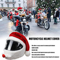 Hiver Adulte Pom Peluche Cadeau pour Hommes Femmes Crazy Outdoor Funny Santa Cycling Motorcycle Full Helmet Headgear Cover Christmas Hat