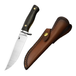มีดคุณภาพสูง ปรับแต่งได้ตามต้องการ ระดับ OEM DIY สำหรับการต่อสู้ทางยุทธวิธี ด้ามไม้ไพธอน ใบมีดสแตนเลส หนา 3.0 มม. พร้อมปลอกหนัง - Product Image 1