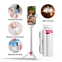 Mini bâton de Selfie sans fil en alliage d'aluminium portable avec support de téléphone portable et support de cardan