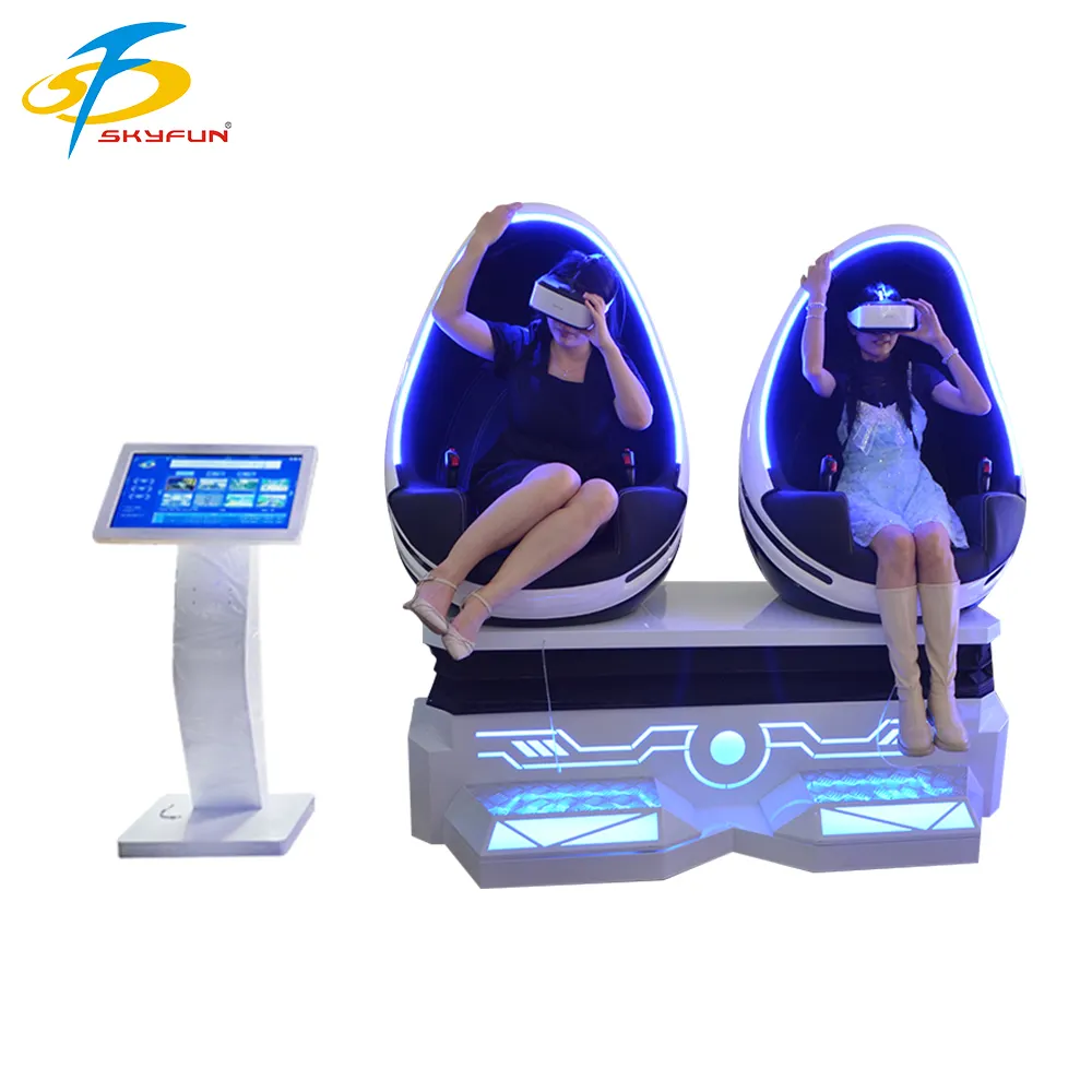Amusement Game Machine Motion Chair Simulator Virtual Reality Machine Double Seats 9d Vr Egg Cinema
