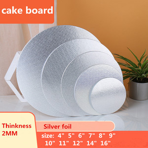 Plateaux ronds <span class=keywords><strong>en</strong></span> <span class=keywords><strong>carton</strong></span> pour gâteaux <span class=keywords><strong>en</strong></span> gros, avec papier, 8 pouces, épais, ronds, durs, argentés, pour gâteaux de mousse, fondant, <span class=keywords><strong>plateau</strong></span> à gâteau d'anniversaire - Product Image 2