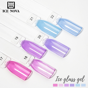ICE NOVA ICE Glass Gel Polish Série Adhésive Entièrement Transparente Couleurs Claires Adaptées au Printemps Sans HEMA/TPO/HPMA Végétalien Biologique - Product Image 2