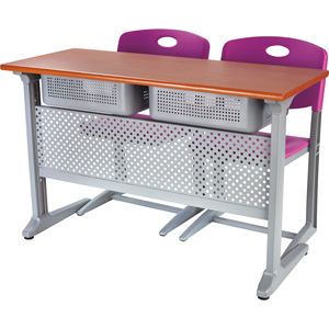 Escritorio escolar Henmei HM-601 de aleación de aluminio con compartimentos de almacenamiento para uso en el aula - Product Image 3