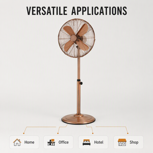 Ventilatore a piantana oscillante retrò in metallo con motore 100% rame, 18 pollici, 60W, 3 velocità, vendita all'ingrosso direttamente dalla fabbrica - Product Image 5
