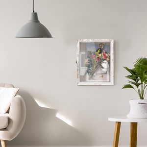 Custom Solid Wood Shadow Box <b>Frame</b> <b>White</b> Rectangle Handmade Storage Display Case For Dried Flowers And Specimens - Product Image 3