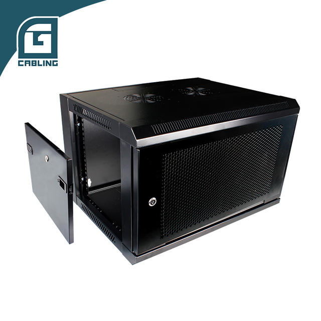 Gcabling Mini Rack 19" Internet Depth 450mm 6U Enclosure 19 Inch Vertical Server 6U Rack Small Wall Mount Data Network Cabinet