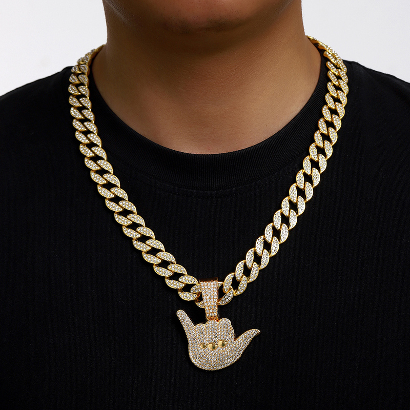 High End Fashion Brass Eye Necklace