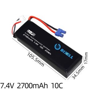 Bixell 7,4 V 2S FPV Drohnen batterie Pack10C Hoch entladung 2S <span class=keywords><strong>2700mAh</strong></span> 3000mAh Peak 10C OEM ODM für Quadcopter-Modellflug zeuge - Product Image 4