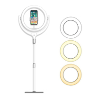 Anneau lumineux 3300-6000K 12 pouces, pour Streaming en direct, produits de beauté et cosmétiques, avec trépied de support pour téléphone