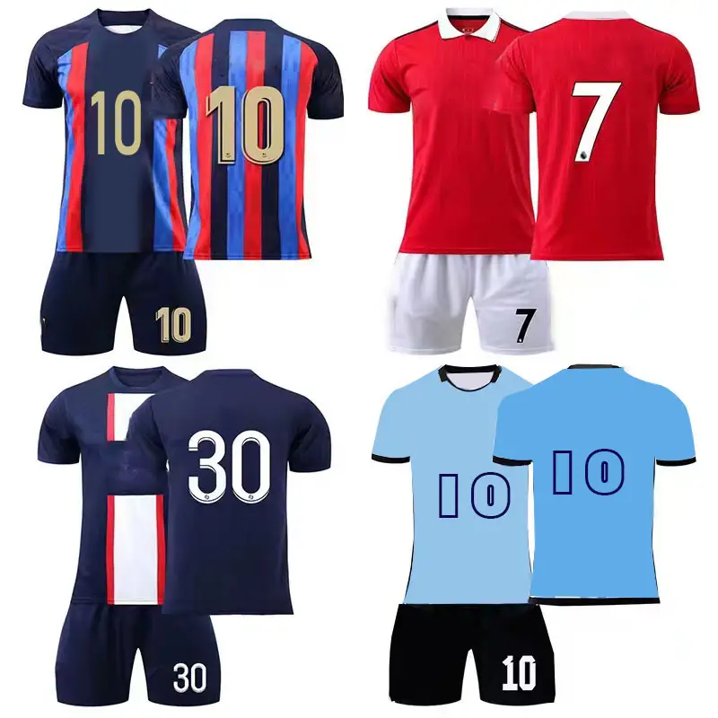 kundenspezifisches blanko retro-fußballtrikot 2023-2024 fußballtrikot komplettes team-set thailändische qualität herren-fußballtrikot