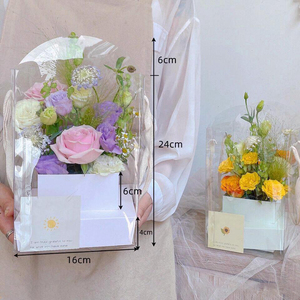 Nueva llegada portátil plegable caja <span class=keywords><strong>de</strong></span> ramo floral <span class=keywords><strong>bolsa</strong></span> <span class=keywords><strong>de</strong></span> regalo <span class=keywords><strong>de</strong></span> cartón con arreglo <span class=keywords><strong>de</strong></span> flores para ramos y materiales - Product Image 5
