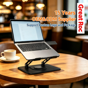 Support Ergonomique pour Ordinateur <span class=keywords><strong>Portable</strong></span> avec <span class=keywords><strong>Ventilateur</strong></span> de Refroidissement Magnétique, <span class=keywords><strong>Plateau</strong></span> Téléphone Magnétique Rétractable, Rehausseur <span class=keywords><strong>Portable</strong></span> 3-en-1 pour Ordinateurs Portables de 10 à 17 Pouces - Product Image 1