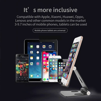 Support de téléphone portable mini en alliage d'aluminium, support pliable en métal pour tablette et smartphone, support de bureau portable