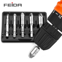 FEIDA Lot de 5 extracteurs de vis et goujons HSS pour vis endommagées, cassées ou dénudées, personnalisables
