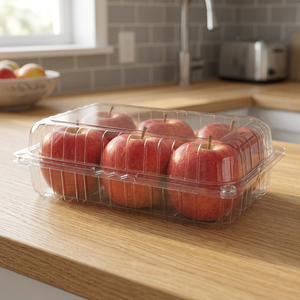 Contenedor PET transparente con diseño de pared ventilada para Apple 6 PC, – Capacidad, Rango Agrícola – PET Agrícola al por Mayor para productos frescos - Product Image 2