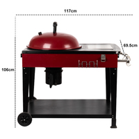 Machine à barbecue de luxe multifonctionnelle, four à barbecue portable, barbecue d'extérieur au charbon de bois pour la maison, le jardin et les fêtes
