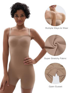 OEM ODM <span class=keywords><strong>SHAPERX</strong></span> Body-short sans bretelles pour femme, gainant ventre plat, sculptant le corps sans couture avec bretelles amovibles - Product Image 6