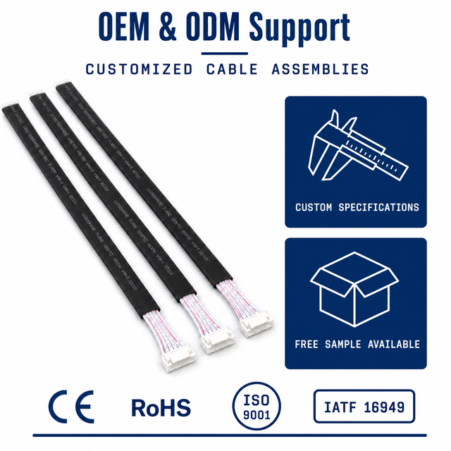 Custom Flat Ribbon Cable Assembly Multi Core Wire Harness for Industrial Equipment Control Panel OEM ODM