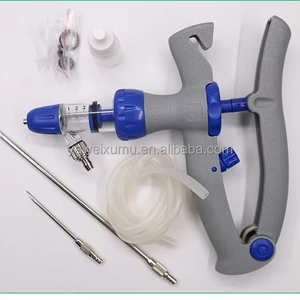 पशु चिकित्सा समायोज्य खुराक इंजेक्शन बंदूक पुनः प्रयोज्य प्लास्टिक सिरिंज पशुओं के लिए सुरक्षित निरंतर खुराक अनुप्रयोग - Product Image 1