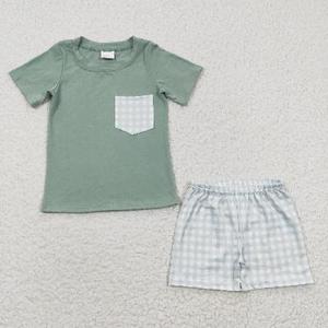 Haute qualité petit garçon Boutique tenues d'été en gros enfant en bas âge garçon ensemble de vêtements avec poche RTS enfant vêtements - Product Image 6