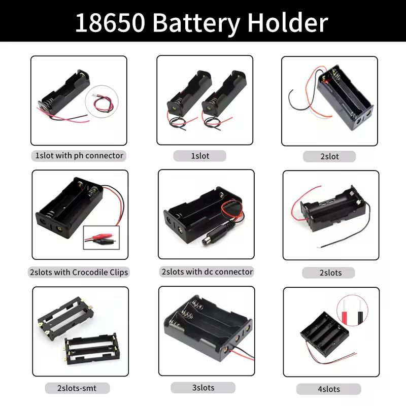Supporto Batterie 18650 E 21700 - Slot 4, Configurabile Serie O Parallelo, Custodia Combinata