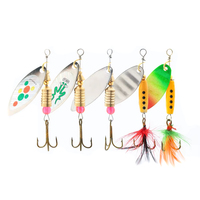 5 pièces/ensemble Leurre de pêche Spinner Bait Spoon 65mm Leurre métallique Pesca Wobbler Spinnerbait Leurres de pêche pour truite et basse