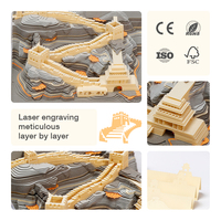 Bloc-notes 3D Design Grande Muraille Cadeau de luxe fait à la main avec logo personnalisé Découpe et impression personnalisées pour la décoration de bureau et de la maison