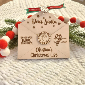 Carta personalizada <span class=keywords><strong>de</strong></span> Papá Noel, adorno <span class=keywords><strong>de</strong></span> <span class=keywords><strong>lista</strong></span> <span class=keywords><strong>de</strong></span> Navidad, recuerdo, regalo <span class=keywords><strong>de</strong></span> madera para niños - Product Image 4