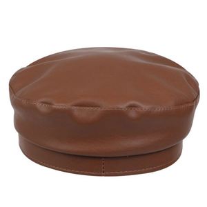 Béret plat en cuir PU coupe-vent pour femme, nouvelle collection printemps, idéal pour le sport, les loisirs, les activités de plein air et les voyages - Product Image 4