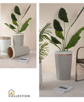 Pots en béton de fibres courtes européens P40, design unique pour la décoration intérieure, pot élégant pour plantes d'extérieur, pépinière intérieure