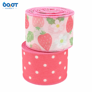 Ruban d'hortensia bleu avec bord en fil de fer, imprimé de fleurs de papillon, emballage artisanal à carreaux, guirlande, nœud papillon - Product Image 4