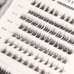 Kit de Extensiones de Pestañas en Racimo Autoadhesivas con Certificación CE, de 10-16 mm, Tira Completa, Marca Privada, Pestañas Postizas sin Pegamento - Product Image 1