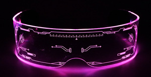 Lunettes de soleil LED pour la mode Hip Hop et le cosplay Cyberpunk avec monture lumineuse et design technologique futuriste pour les fêtes KV-S850 - Product Image 3