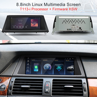 STWEI Écran tactile IPS haute résolution 8,8 pouces, système Linux, CarPlay sans fil, Android Auto, tableau de bord BMW X5 E70/X6 E71/E72