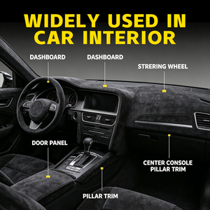 CARBINS <span class=keywords><strong>Tissu</strong></span> en daim auto-adhésif de haute qualité pour la décoration intérieure de <span class=keywords><strong>voiture</strong></span>, le revêtement du <span class=keywords><strong>toit</strong></span> et du tableau de bord - Product Image 4