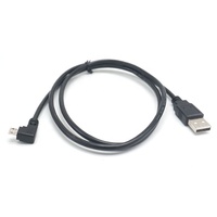 Kabel Data Pengisian Daya USB Micro B USB2.0 Sudut 90 Derajat Atas Bawah Kiri Kanan untuk Android