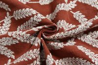 Tissu en coton et lin en gros, tissu brodé motif blé, tissu pour sacs faits main, pour robes féminines, textiles de maison et confection de nappes