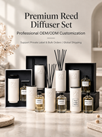 Ensemble diffuseur de parfum en céramique liquide haut de gamme avec logo personnalisé, parfum d'ambiance pour la maison, coffret cadeau écologique, OEM ODM, marque privée