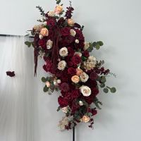 FB-008 Décoration de mariage personnalisée, centre de table, boule de fleurs bordeaux, arrangements floraux