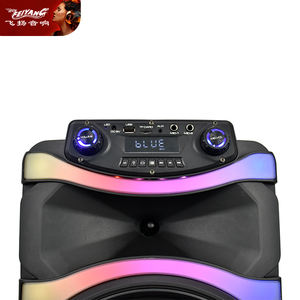Altoparlanti classici all'ingrosso 12 pollici carrello portatile altoparlante Karaoke Party Box colorato fiamma Boombox - Product Image 2