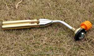Soplete Manual para barbacoa, soldadura de <span class=keywords><strong>Gas</strong></span> butano, llama de cobre completo, pistola de pulverización de alta temperatura de encendido de doble tubo - Product Image 6