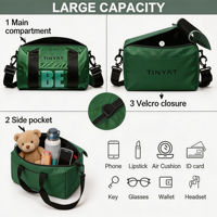 Nouveau sac de voyage en nylon tricoté tendance, sac bandoulière, logo personnalisable
