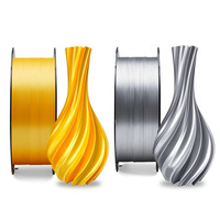 Filament PLA Soie 1,75 mm, Bobine de 1 kg, Filament d'imprimante 3D, Lisse, Brillant, Couleur Unie, Sans Bulles pour Impression 3D FDM