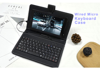 Étui universel en cuir PU à rabat avec clavier pour tablette Android, iPad, Samsung 7-8 pouces avec support – Prix de gros